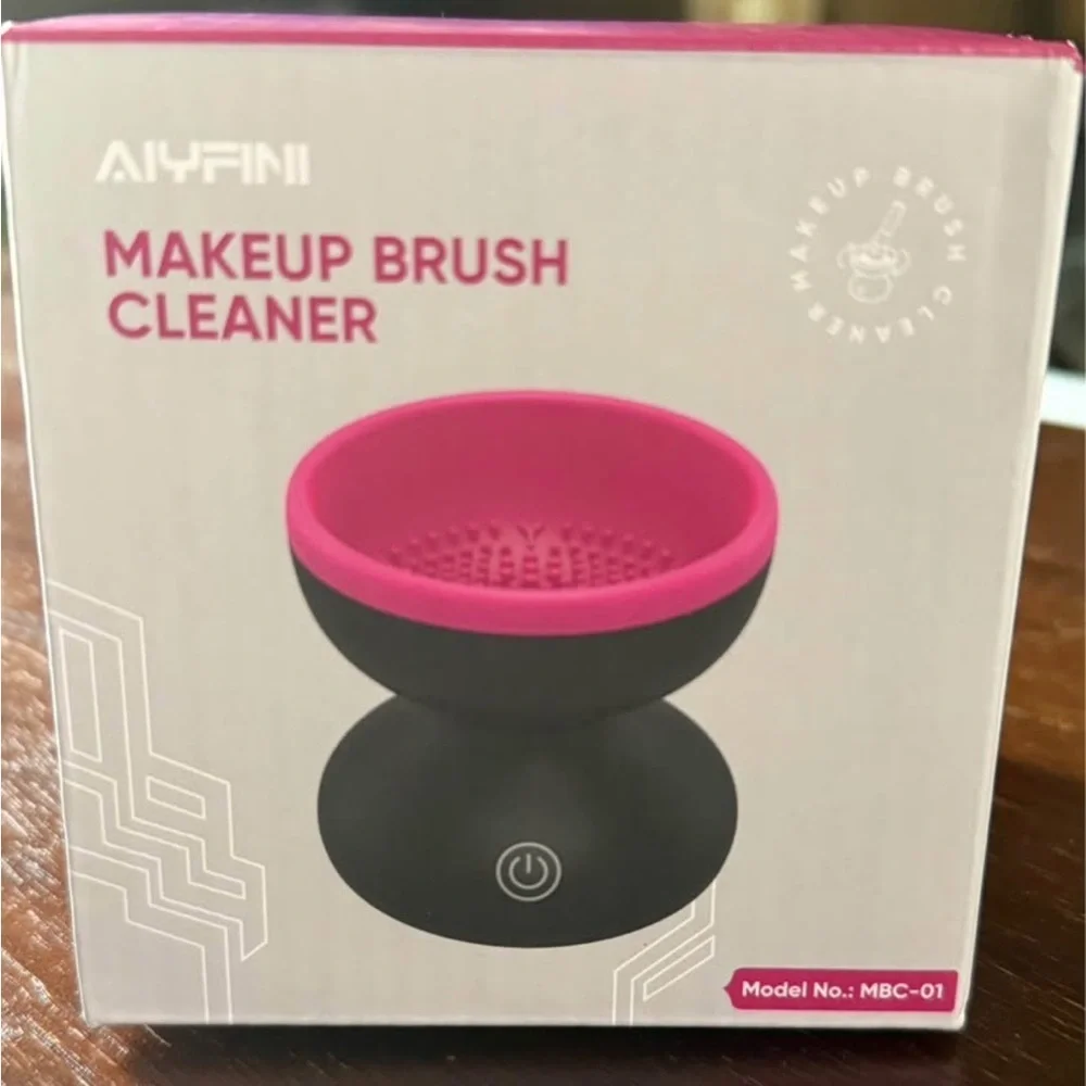 Electric Makeup Brush Cleaner Powerful Cleaner Pink & Black